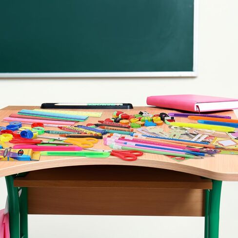 247 Pcs Backpack Learning Supplies Bulk Include Pencils Plastic Rulers Safety Scissors Pencil Sharpeners Eraser Bookmark Crayons Highlighters Sticky Notes Gift Bags for Classroom Rewards in Saudi Arabia