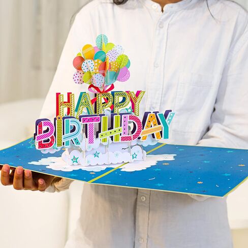 كعكة عيد ميلاد على شكل فراشة من الورق، بطاقة عيد ميلاد منبثقة ثلاثية الأبعاد، للبالغين أو الأطفال - غطاء مقاس 5 × 7 بوصة - يتضمن مظروفًا وبطاقة ملاحظات in Kuwait