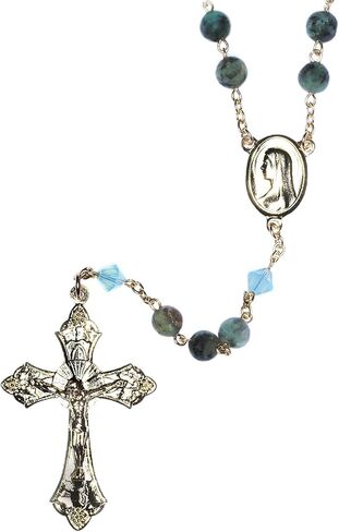 Gemstone Catholic Prayer Rosary - Includes "How to Pray the Rosary", Rosary Pouch and Gemstone meaning in Kuwait