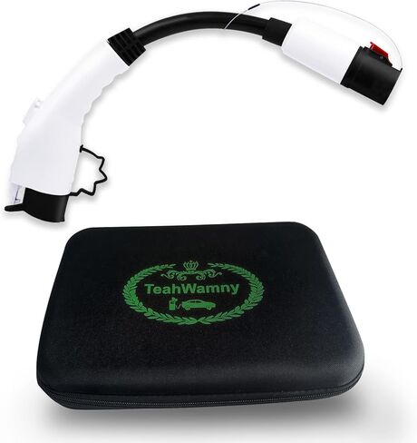 محول Tesla إلى j1772، صنبور Tesla، محول شحن Tesla، محول Tesla إلى ccs، 60A 250V Max، آمن، متوافق مع محطة شحن Tesla عالية الطاقة، مناسب لجميع سيارات J1772 (1، أبيض، نوع طويل) in Kuwait