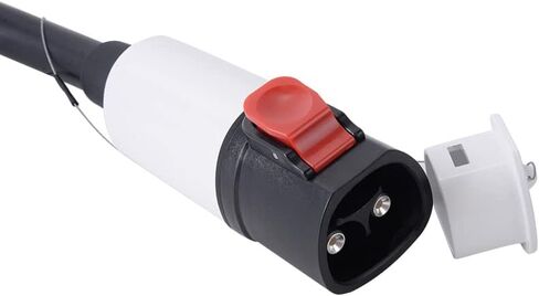 محول Tesla إلى j1772، صنبور Tesla، محول شحن Tesla، محول Tesla إلى ccs، 60A 250V Max، آمن، متوافق مع محطة شحن Tesla عالية الطاقة، مناسب لجميع سيارات J1772 (1، أبيض، نوع طويل) in Kuwait