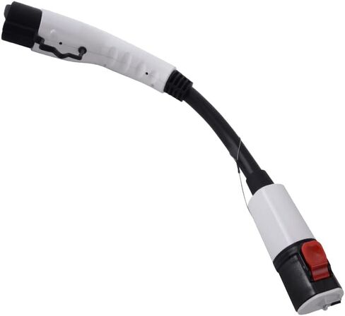 محول Tesla إلى j1772، صنبور Tesla، محول شحن Tesla، محول Tesla إلى ccs، 60A 250V Max، آمن، متوافق مع محطة شحن Tesla عالية الطاقة، مناسب لجميع سيارات J1772 (1، أبيض، نوع طويل) in Kuwait