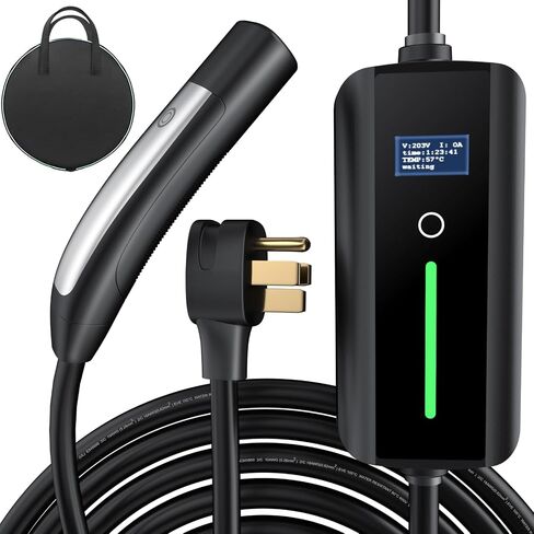 EV Charger Level 2-240V, 32Amp, NEMA 14-50 Plug, 16.4ft Extension Cord - Portable Electric Car Charger for TSL - Compatible with Models X/Y/S/3 in Saudi Arabia