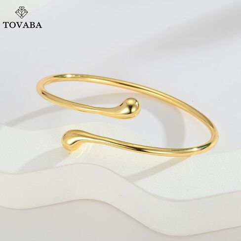 Cuff Bracelets for Women, Chunky 14k Gold Bracelets for Women Non Tarnish Gold Cuff Bracelet Teardrop Gold Bangle Multi-layer Cross Wire Open Bracelet Simple Silver Bracelets for Women in Kuwait