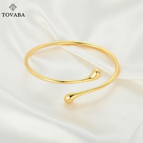 Cuff Bracelets for Women, Chunky 14k Gold Bracelets for Women Non Tarnish Gold Cuff Bracelet Teardrop Gold Bangle Multi-layer Cross Wire Open Bracelet Simple Silver Bracelets for Women in Kuwait