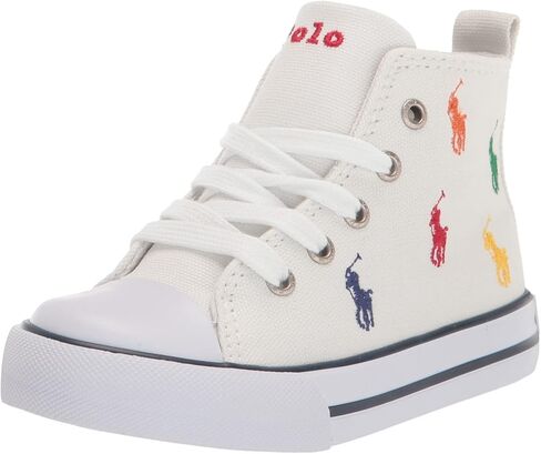 POLO RALPH LAUREN Women's Hamptyn Hi Ii White Mlt RPT Pp Sneaker in Saudi Arabia