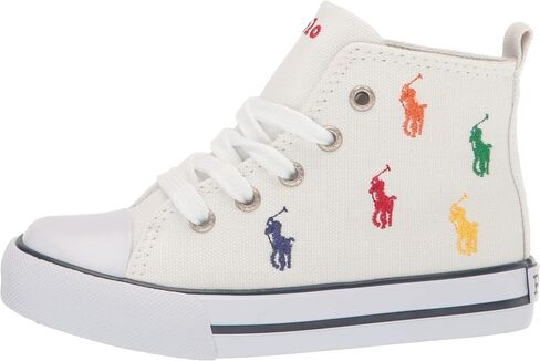 POLO RALPH LAUREN Women's Hamptyn Hi Ii White Mlt RPT Pp Sneaker in Saudi Arabia