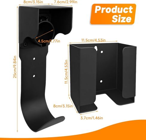 حامل شاحن EV مع قاعدة تثبيت فوهة لموصلات SAE J1772، حامل صندوق شاحن السيارة الكهربائية المثبت على الحائط للاستخدام الخارجي/الداخلي in Kuwait