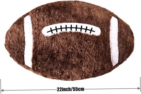 XIYUAN18inch Football Sports Pillow Plush Stuffed Sports Balls Soccer Toy Fluffy Durable Throw Pillow Cushion Sofa Room Decoration Soft Sports Toy Gift (Black/White) in Kuwait