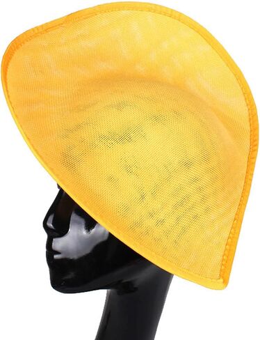 Hat Base, Fascinator Base DIY Saucer Sinamay Hat Base Teardrop Sinamay Saucer Hat Base, 30.00 * 30.00 * 2.00CM, White in Saudi Arabia