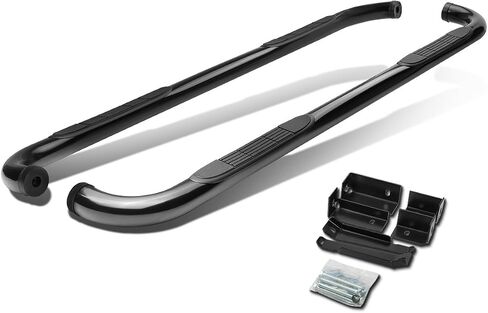 DNA MOTORING STEPB-3-005-BK 3 Inches Side Step Nerf Bar Running Boards Compatible with 99-18 Sierra Silverado 1500 Extended Cab, Black in Saudi Arabia