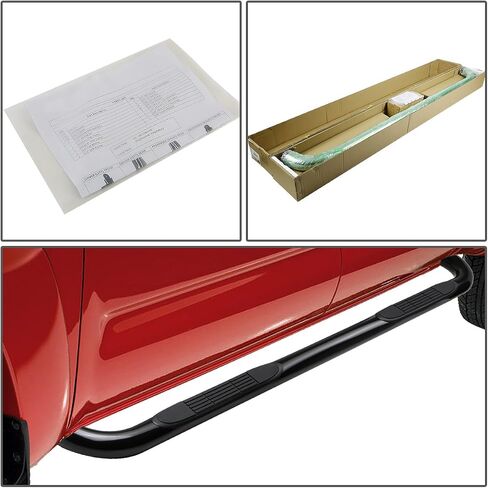DNA MOTORING STEPB-3-005-BK 3 Inches Side Step Nerf Bar Running Boards Compatible with 99-18 Sierra Silverado 1500 Extended Cab, Black in Saudi Arabia