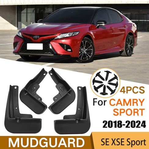 Mud Splash Guards Mud Flaps Kit for Toyota Camry Accessories SE XSE Sport 2018 2019 2020 2021 2022 2023 2024 Front and Rear 4-PC Set in Saudi Arabia