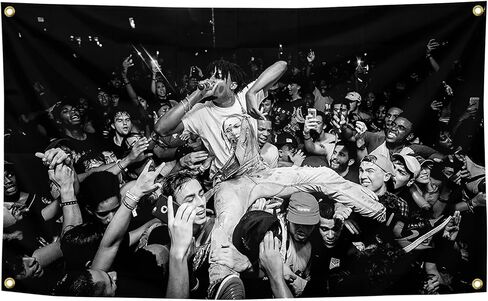 Playboi Carti Music Art Tapestry 3x5 أقدام راية رجل مضحك كهف جدار ديكور مع 4 الحلقات النحاسية لديكور غرفة النوم الكلية، في الهواء الطلق، هدايا الحفلات، السفر، الأحداث، المهرجانات ..، أسود in Saudi Arabia