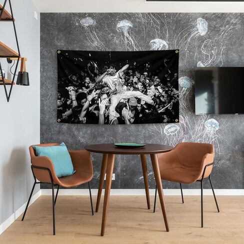 Playboi Carti Music Art Tapestry 3x5 أقدام راية رجل مضحك كهف جدار ديكور مع 4 الحلقات النحاسية لديكور غرفة النوم الكلية، في الهواء الطلق، هدايا الحفلات، السفر، الأحداث، المهرجانات ..، أسود in Saudi Arabia