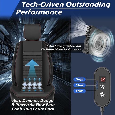 Paffenery 1Pcs Cooling Car Seat Cover Front Seat, 12V-24V Ventilated Cooling Car Seat Cushion, Cooled Seat Cover for Car SUV Truck Universal Fit, Fashion Beige in Saudi Arabia