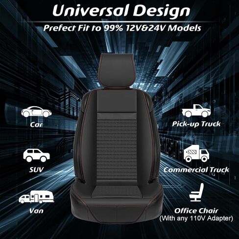 Paffenery 1Pcs Cooling Car Seat Cover Front Seat, 12V-24V Ventilated Cooling Car Seat Cushion, Cooled Seat Cover for Car SUV Truck Universal Fit, Fashion Beige in Saudi Arabia