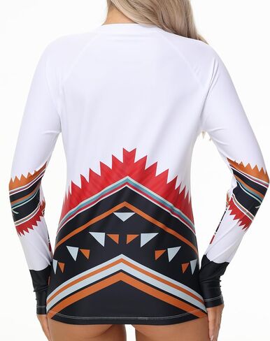 Rash Guard for Women Long Sleeve UPF 50+ Womens Swim Shirts Quick Dry UV Protection Water Swimming Tops with Thumb Holes in Saudi Arabia