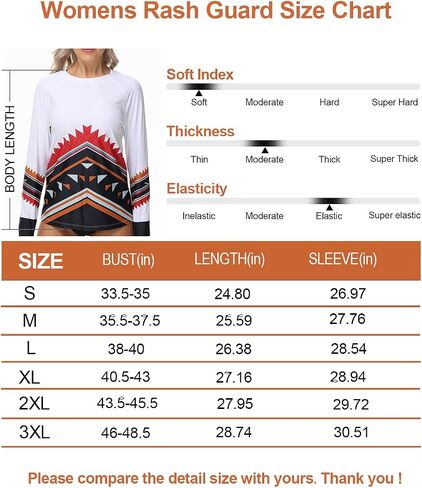 Rash Guard for Women Long Sleeve UPF 50+ Womens Swim Shirts Quick Dry UV Protection Water Swimming Tops with Thumb Holes in Saudi Arabia