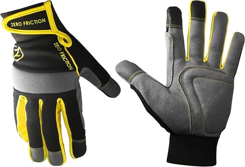 Zero Friction WG100012 Men's Universal-Fit Ultra Suede Work Gloves, Blue in Saudi Arabia