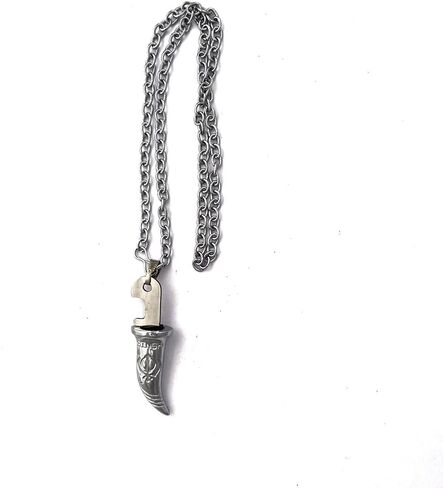 قلادة Myra Inc من الفضة Khanda Kirpan مع مجوهرات بتصميم Khanda للرجال والنساء in Saudi Arabia