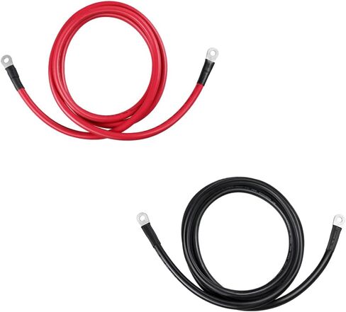 Renogy 5Ft 4AWG Cables for 3/8 in Lugs, 5Ft 4AWG, Connect Battery and Inverter in Kuwait