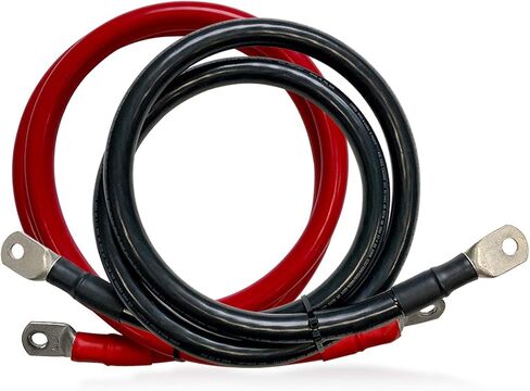 Renogy 5Ft 4AWG Cables for 3/8 in Lugs, 5Ft 4AWG, Connect Battery and Inverter in Kuwait