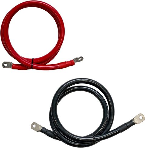 Renogy 5Ft 4AWG Cables for 3/8 in Lugs, 5Ft 4AWG, Connect Battery and Inverter in Kuwait