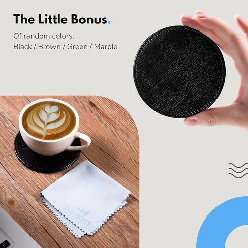 منظم مكتب جلدي مع قاعدة مقاس 4 بوصات، سعة كبيرة 5 مقصورات، توحيد سطح المكتب، مصنوع يدويًا (أسود) in Kuwait