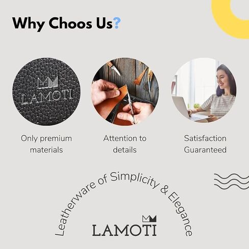 منظم مكتب جلدي مع قاعدة مقاس 4 بوصات، سعة كبيرة 5 مقصورات، توحيد سطح المكتب، مصنوع يدويًا (أسود) in Kuwait