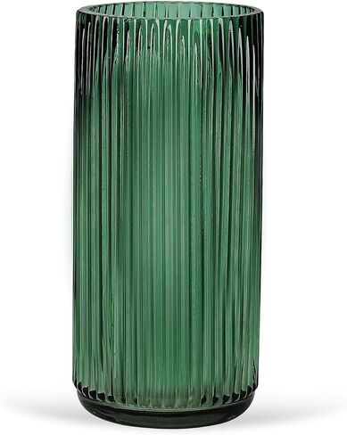Flower Vase 7.6 Inch Green Thickened Glass Vase for Lego Flowers,Bookshelf,Dinner Table,Office Desktop,Meeting Room,Bathroom,Countertop,Home Christmas Day Decoration in Saudi Arabia