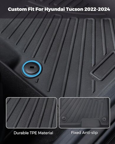 for Hyundai Tucson Floor Mats 2022-2024 (Excluding PHEV), All-Weather Floor Mats and Trunk Mat, for Hyundai Tucson 2024 2023 2022 Floor Mats & Cargo Liner for Hyundai Tucson Accessories in Kuwait