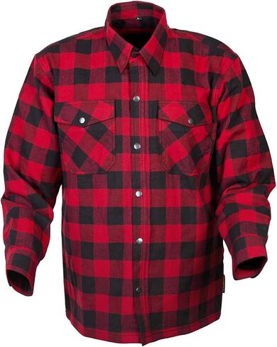 ScorpionEXO Covert Adult Men's Long Sleeve Motorcycle Flannel Riding Shirt with Mesh Pockets for Optional CE Rated Armor in Kuwait