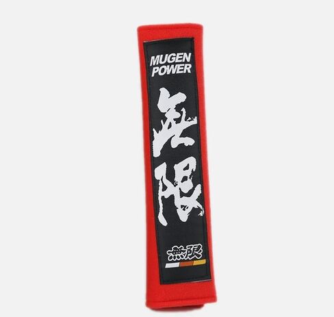 2pcs for Mugen Embroidery Power Car Seat Belt Cover Pad Shoulder Cushion for Honda Accord Civic CRV Jazz Fit Insight Pilot Passport HRV Odyssey (Black) in Saudi Arabia