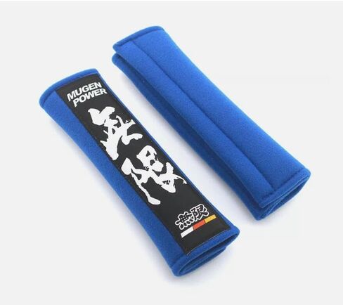 2pcs for Mugen Embroidery Power Car Seat Belt Cover Pad Shoulder Cushion for Honda Accord Civic CRV Jazz Fit Insight Pilot Passport HRV Odyssey (Black) in Saudi Arabia