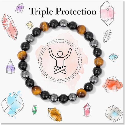 Natural Healing Crystal Bracelet for Wome Anxierty Protection Bracelet Good Luck Jewelry Gift in Kuwait