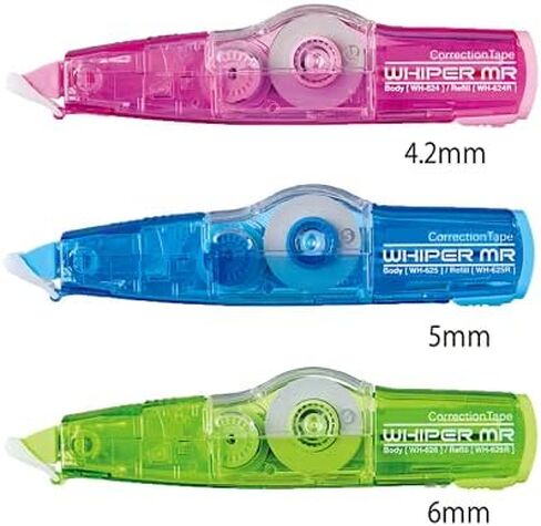 PLUS Whiper MR - Whiper Mini Roller Correction Tape 6mm x 6m(WH-626) & refills 5 pcs in Kuwait