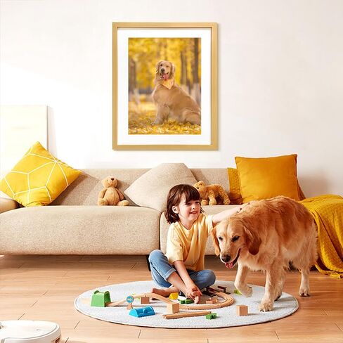 إطار EZOOZE مقاس 24 × 24، إطار صورة أسود مقاس 24 × 24 مع حصيرة مقاس 20 × 20، إطار ملصق بسيط أنيق للتعليق على الحائط، عبوة واحدة in Kuwait