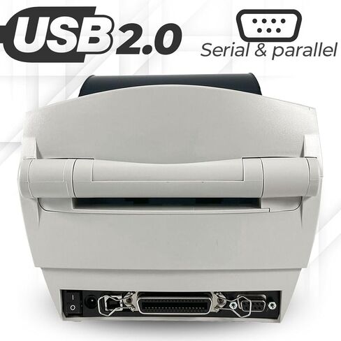 حزمة الطابعة المكتبية الحرارية المباشرة GC420D من Zebra Label للمكتب مع كابل USB-A وقماش من الألياف الدقيقة لسهولة وضع العلامات (متجددة) in Saudi Arabia