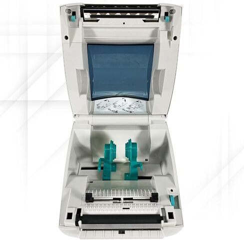 حزمة الطابعة المكتبية الحرارية المباشرة GC420D من Zebra Label للمكتب مع كابل USB-A وقماش من الألياف الدقيقة لسهولة وضع العلامات (متجددة) in Saudi Arabia