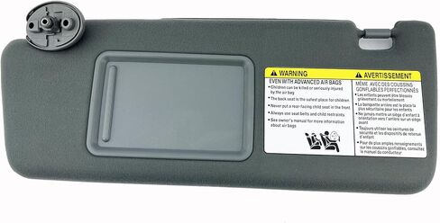 YFYLMAX Gray Left Driver Side Compatible with 2005 2006 2007 2008 2009 2010 2011 2012 Toyota Tacoma Sun Visor Replaces 74320-04181-B1 74320-AD060-B0 Without Light in Saudi Arabia