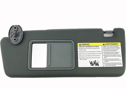 YFYLMAX Gray Left Driver Side Compatible with 2005 2006 2007 2008 2009 2010 2011 2012 Toyota Tacoma Sun Visor Replaces 74320-04181-B1 74320-AD060-B0 Without Light in Saudi Arabia
