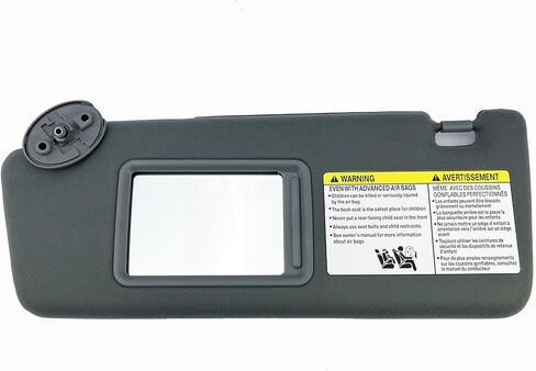 YFYLMAX Gray Left Driver Side Compatible with 2005 2006 2007 2008 2009 2010 2011 2012 Toyota Tacoma Sun Visor Replaces 74320-04181-B1 74320-AD060-B0 Without Light in Saudi Arabia