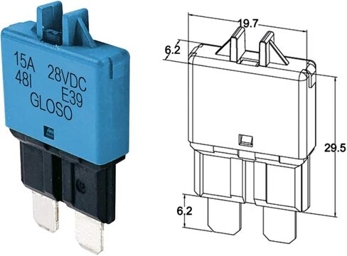 12V-28V 5A 10A 15A 20A 30A إعادة تعيين يدوي قطاع دارة ATC منخفض 15 أمبير 6 قطع in Kuwait