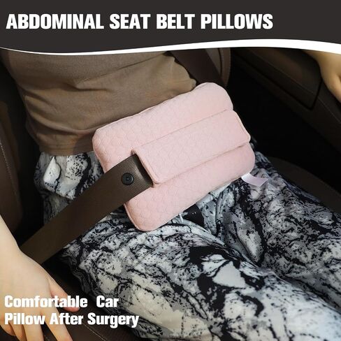 Seat Belt Pillow for Mastectomy Post-Surgery, Heart Surgery Recovery Support Cushion Pad for Chest Chemo Port Pacemaker Bypass Hysterectomy Recovery Gifts for Women (Light Gray) in Saudi Arabia