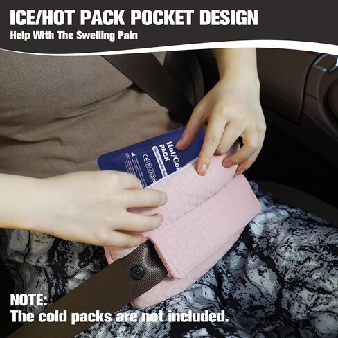 Seat Belt Pillow for Mastectomy Post-Surgery, Heart Surgery Recovery Support Cushion Pad for Chest Chemo Port Pacemaker Bypass Hysterectomy Recovery Gifts for Women (Light Gray) in Saudi Arabia