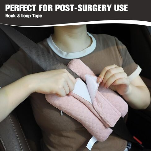 Seat Belt Pillow for Mastectomy Post-Surgery, Heart Surgery Recovery Support Cushion Pad for Chest Chemo Port Pacemaker Bypass Hysterectomy Recovery Gifts for Women (Light Gray) in Saudi Arabia
