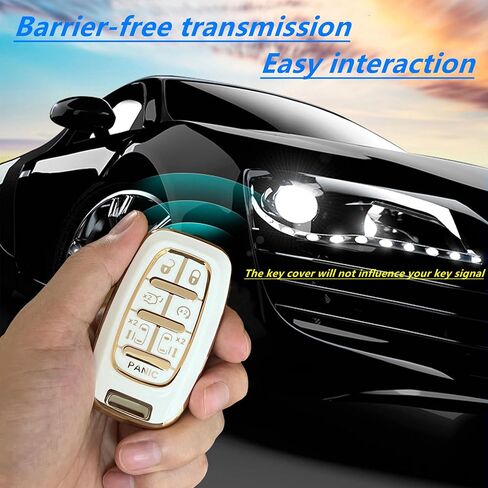 for Chrysler Key Fob Cover Key Protective Key Shell Holder Accessories Fit for Chrysler Pacifica 7 Button for 2017-2024 Touring, Pinnacle, Limited (Pink) in Saudi Arabia
