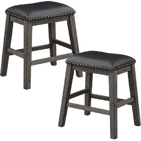 Lexicon Dickensian Counter Height Stool (Set of 2), Two-Tone Gray
