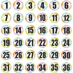 PARTH IMPEX Classroom Line Up Helpers Stickers - (Pack of 40) 4" Large Numbered Spot Markers Social Distance Floor Number Decals Labels